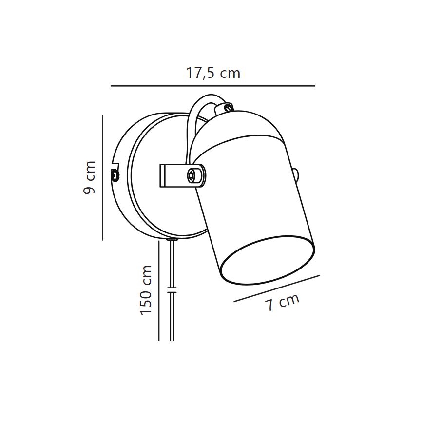 Nordlux - Seinäkohdevalo LOTUS 1xE14/40W/230V