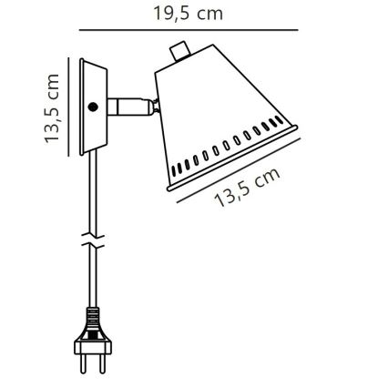 Nordlux - Seinäkohdevalo PINE 1xGU10/15W/230V