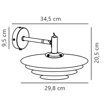 Nordlux - Seinävalaisin BRETAGNE 1xG9/25W/230V antrasiitti