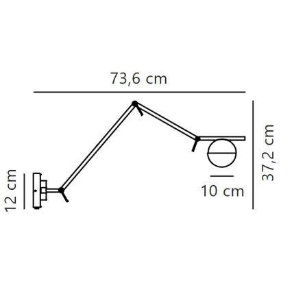Nordlux - Seinävalaisin CONTINA 1xG9/5W/230V messinki