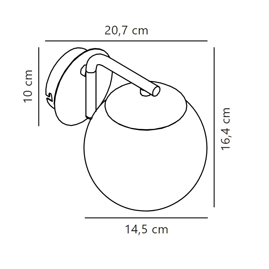 Nordlux - Seinävalaisin GRANT 1xE14/40W/230V musta