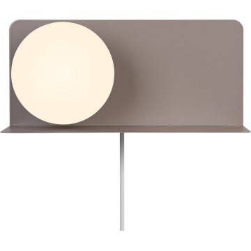 Nordlux - Seinävalaisin hyllyllä LILIBETH 1xE14/25W/230V ruskea