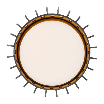 Nordlux - Ulkokattovalo ALUDRA 1xE27/15W/230V halkaisija 12,4 cm antrasiitti