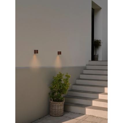 Nordlux - Ulkoseinävalaisin DION 1xGU10/25W/230V IP44 rezavá