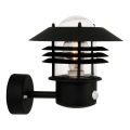 Nordlux - Ulkoseinävalaisin liiketunnistimella VEJERS 1xE27/60W/230V IP54 musta