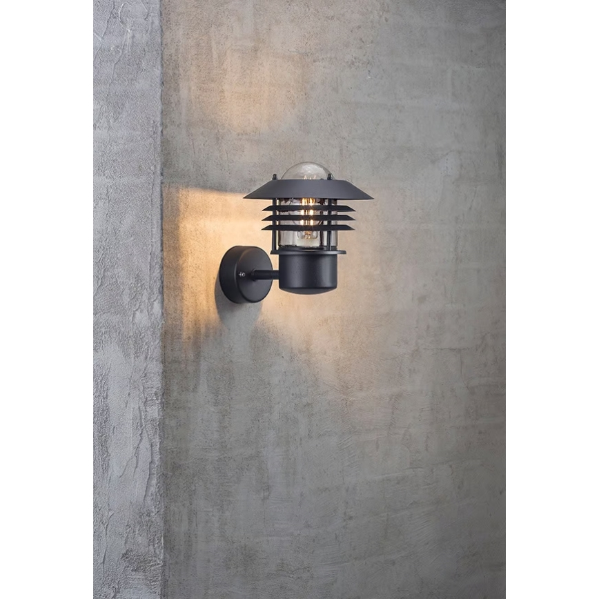Nordlux - Ulkoseinävalaisin VEJERS 1xE27/60W/230V IP54 musta