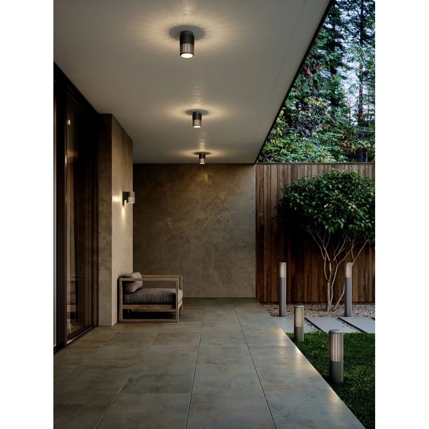 Nordlux - Ulkovalaisin ALUDRA 1xE27/15W/230V IP44 antrasiitti 95,4 cm