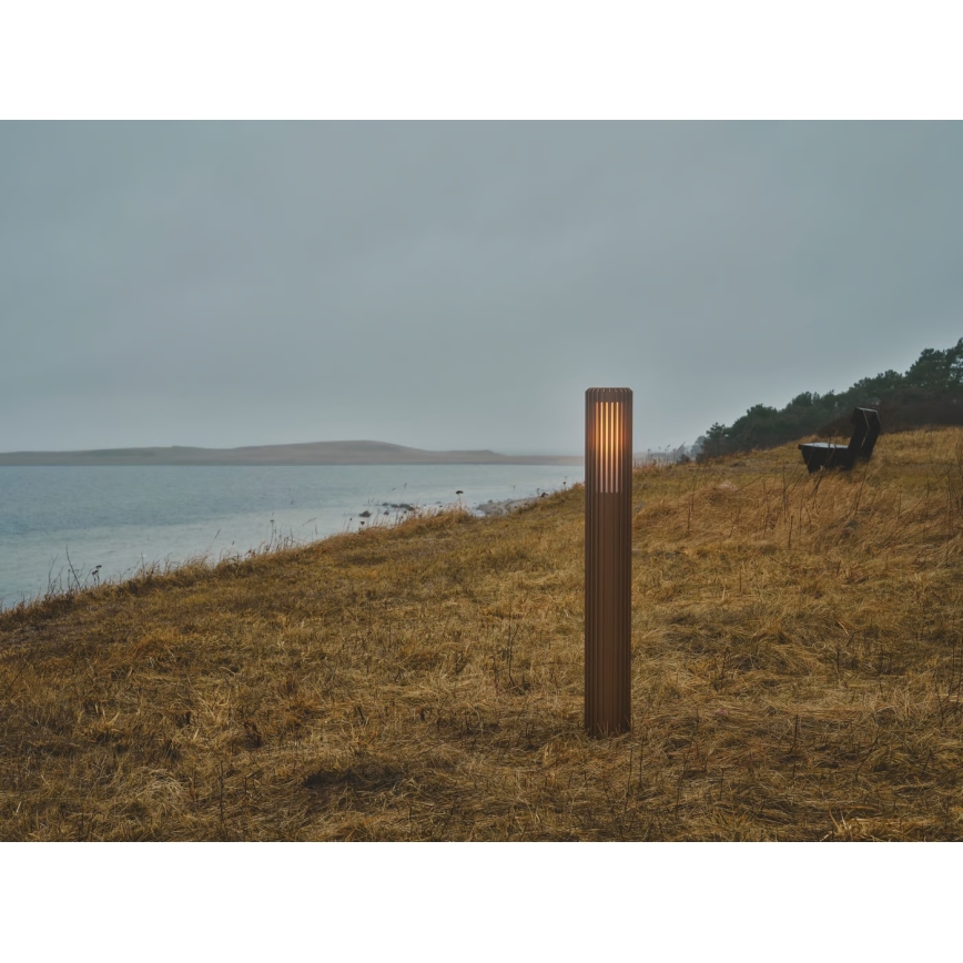 Nordlux - Ulkovalaisin ALUDRA 1xE27/15W/230V IP44 ruskea 95,4 cm