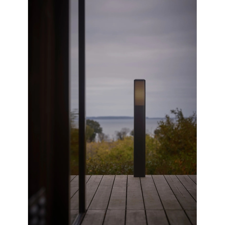 Nordlux - Ulkovalaisin SIDARA 1xE27/15W/230V IP44 95 cm musta