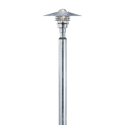 Nordlux - Ulkovalaisin VEJERS 1xE27/60W/230V IP54 hopeanvärinen 130 cm