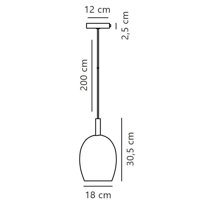 Nordlux - UMA-riippuvalaisin johdolla 1xE27/40W/230V halkaisija 18 cm musta/savunharmaa