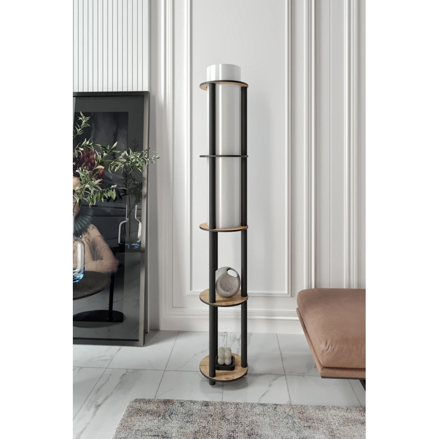 NOTO lattiavalaisin hyllyillä 1xE27/40W/230V beige/musta