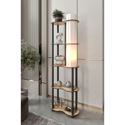 NOTO lattiavalaisin hyllyillä 1xE27/40W/230V beige/musta