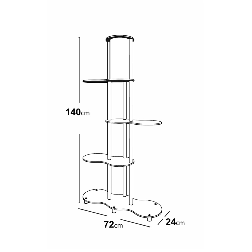 NOTO lattiavalaisin hyllyillä 1xE27/40W/230V ruskea/musta