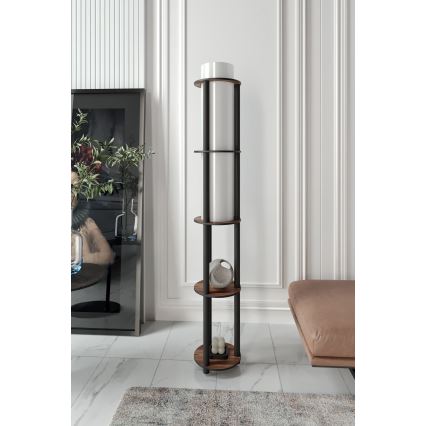 NOTO-lattiavalaisin hyllyillä 1xE27/40W/230V ruskea/musta