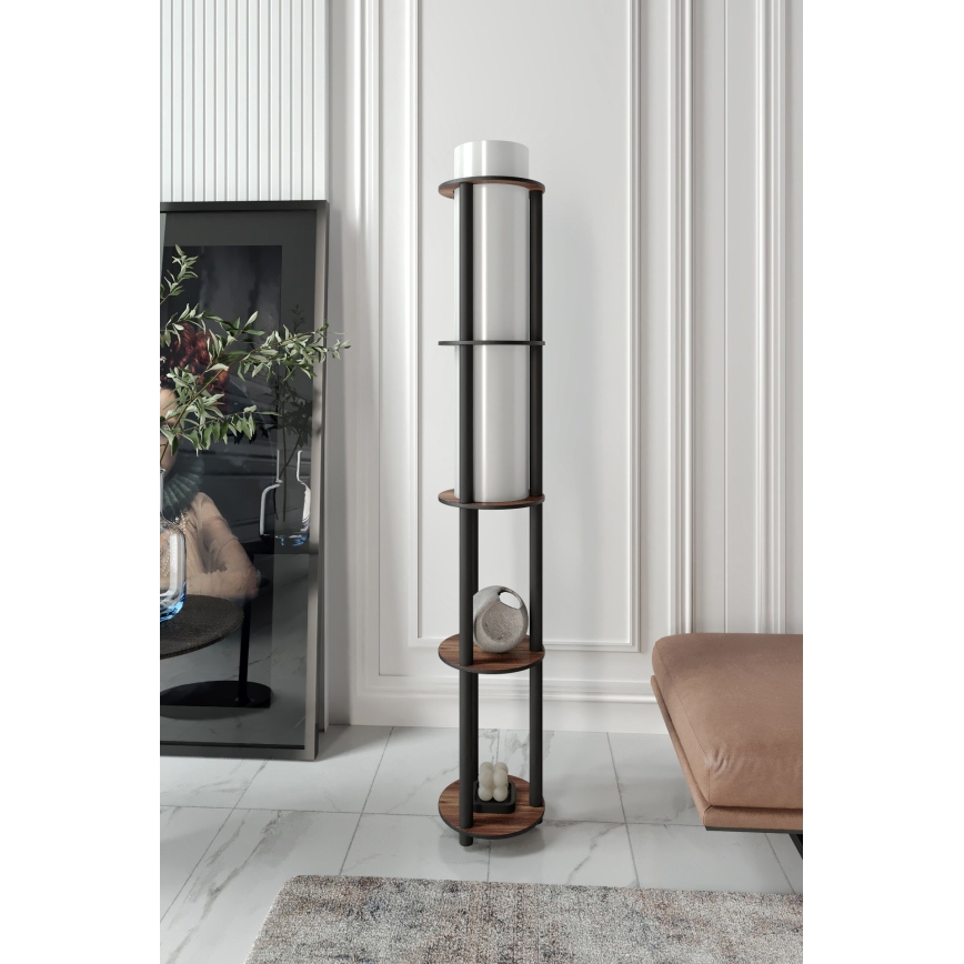 NOTO-lattiavalaisin hyllyillä 1xE27/40W/230V ruskea/musta