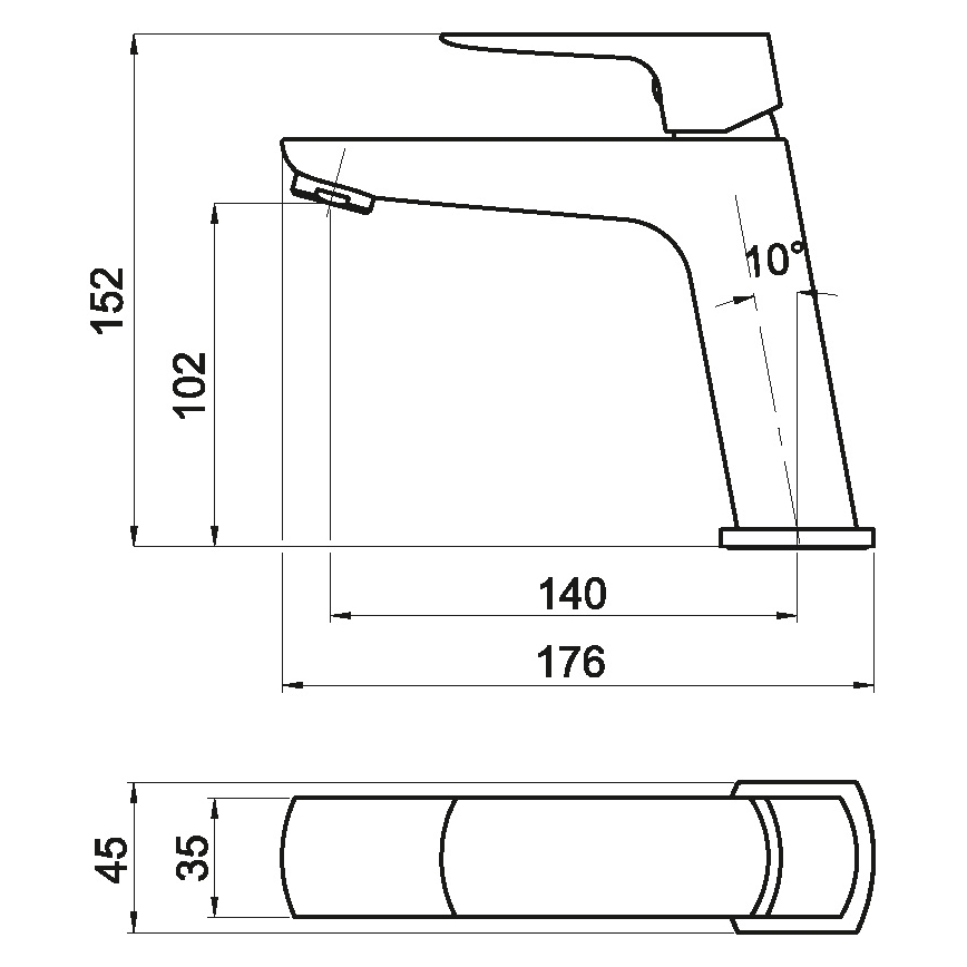 Novaservis - Altaan hana NOBLESS EGO matta musta