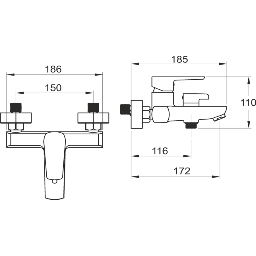 Novaservis - Kylpyhana METALIA kiiltävä kromi