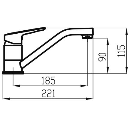 Novaservis - Pesuallas/altaan hana METALIA kiiltävä kromi