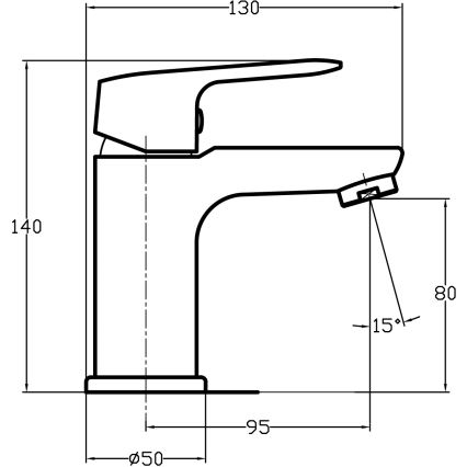Novaservis - Pesuallashana TITANIA COSMOS, kiiltävä kromi