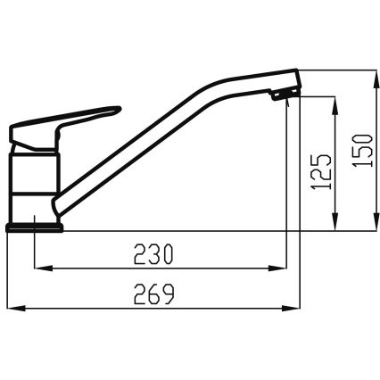 Novaservis - Pesualtaan hana METALIA kiiltävä kromi