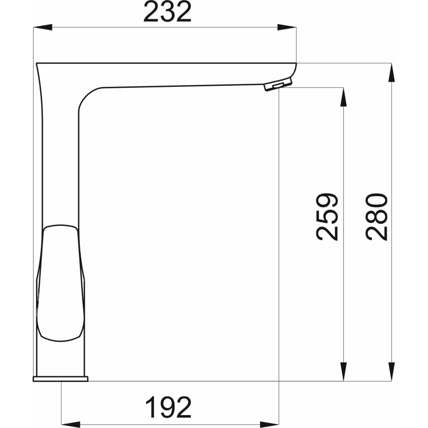 Novaservis - Pesualtaan hana METALIA matta musta