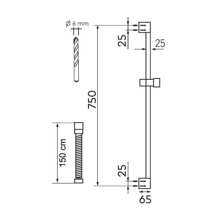 Novaservis - Suihkusetti ECO matta musta