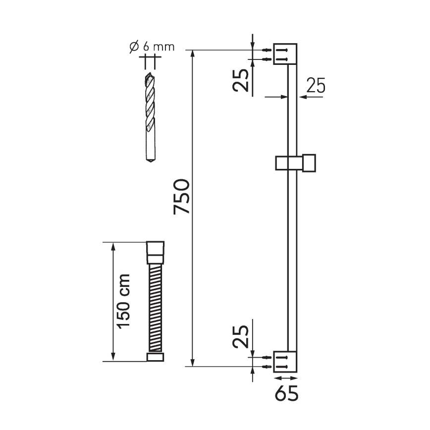 Novaservis - Suihkusetti ECO matta musta