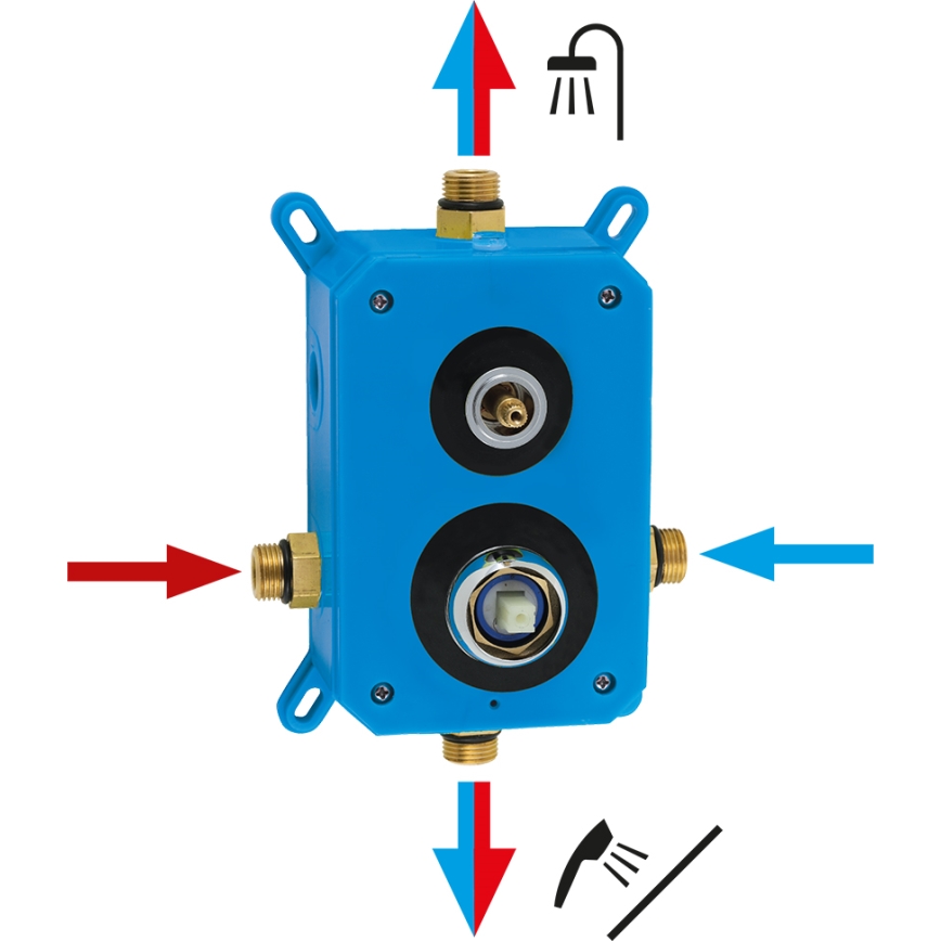 Novaservis - Suihkusetti piilotettu hana METALIA ECO kiiltävä kromi