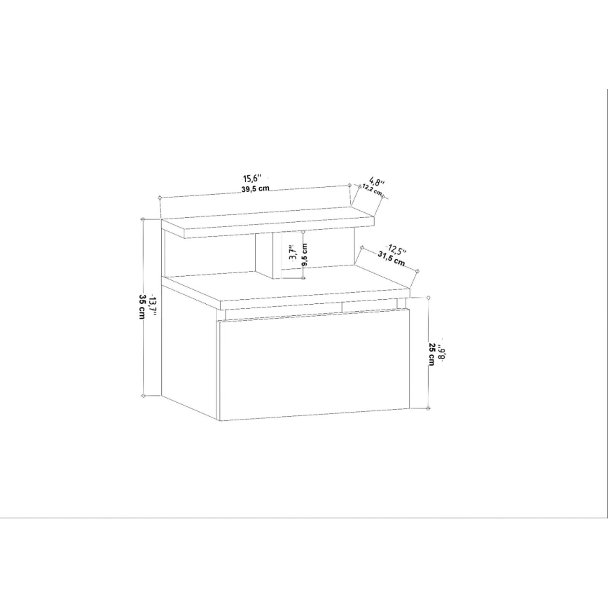 NOVEN yöpöytä tammi