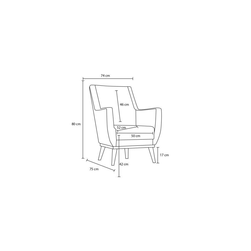 NUPI-nojatuoli, ruskea