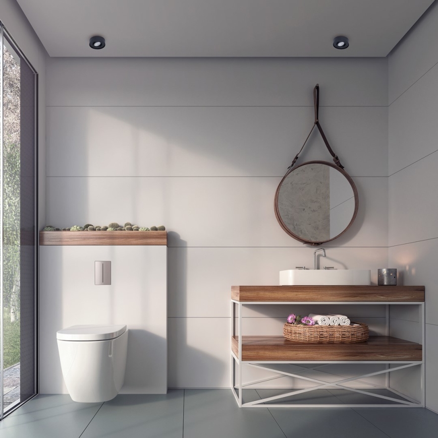 Upotettava alasvalaisin NUSA 1xGU5,3/MR16/50W/12V pyöreä musta