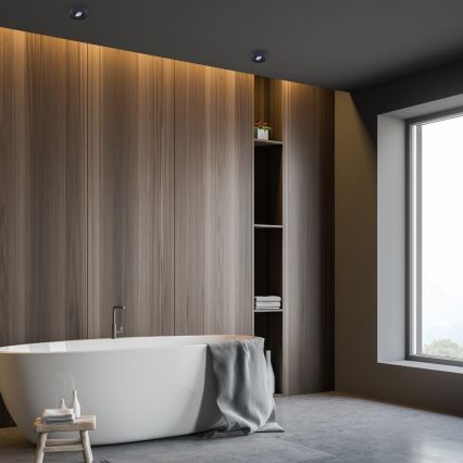 Upotettava alasvalaisin NUSA 1xGU5,3/MR16/50W/12V pyöreä musta