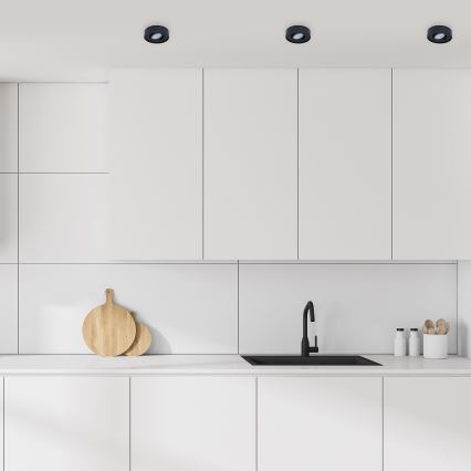 Upotettava alasvalaisin NUSA 1xGU5,3/MR16/50W/12V pyöreä musta