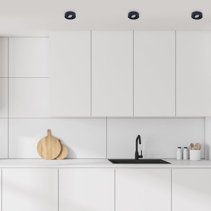 Upotettava alasvalaisin NUSA 1xGU5,3/MR16/50W/12V pyöreä musta