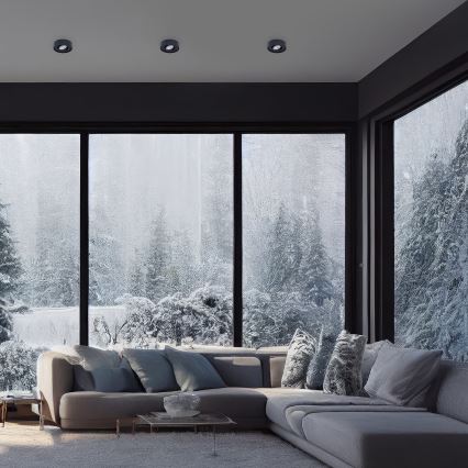 Upotettava alasvalaisin NUSA 1xGU5,3/MR16/50W/12V pyöreä musta