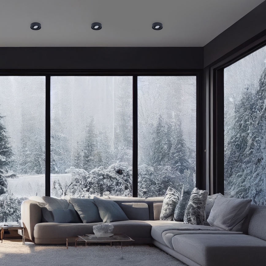 Upotettava alasvalaisin NUSA 1xGU5,3/MR16/50W/12V pyöreä musta