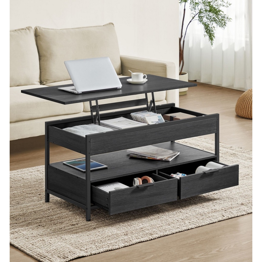 NYRO-nostettava sohvapöytä, musta