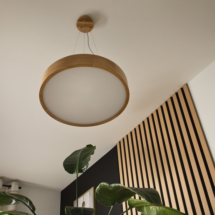 Kattovalaisin köydellä OAK 3xE27/60W/230V tammi ? 47,5 cm