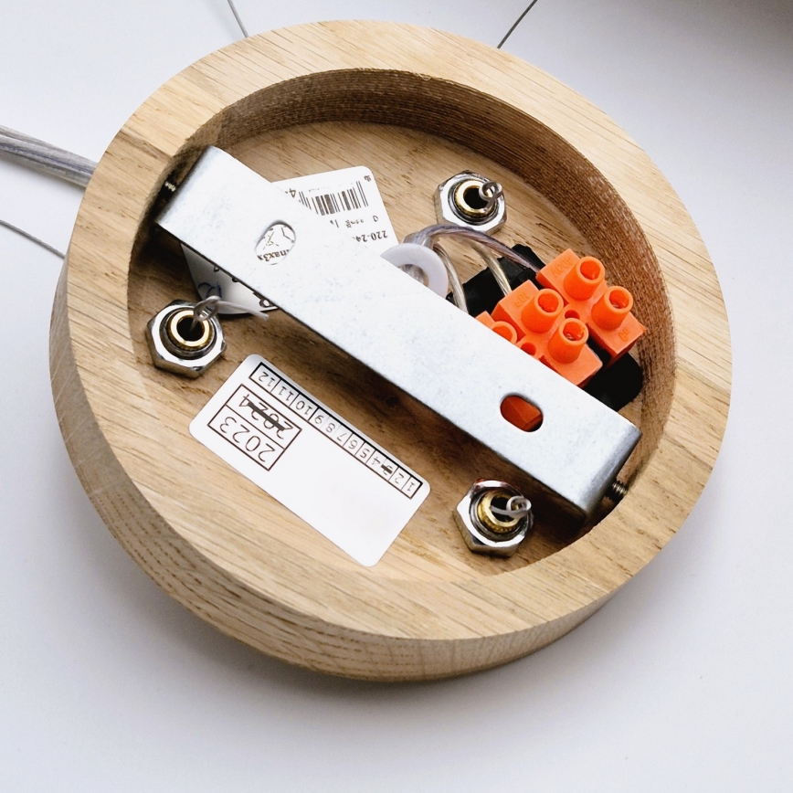 Kattovalaisin köydellä OAK 3xE27/60W/230V tammi ? 47,5 cm