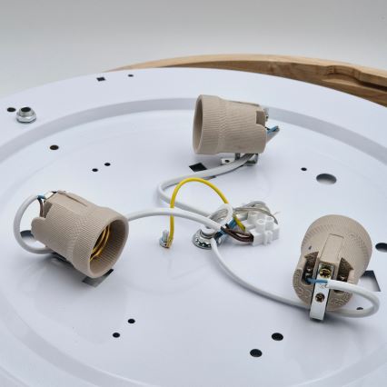 Kattovalaisin köydellä OAK 3xE27/60W/230V tammi ? 47,5 cm