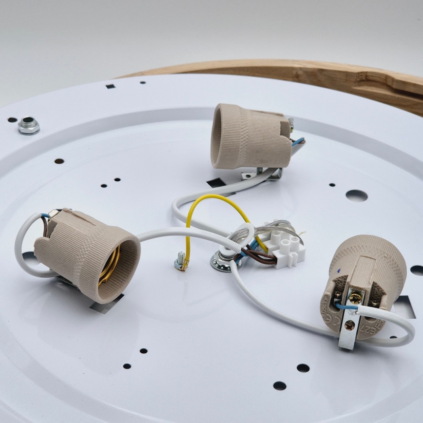 Kattovalaisin köydellä OAK 3xE27/60W/230V tammi ? 47,5 cm