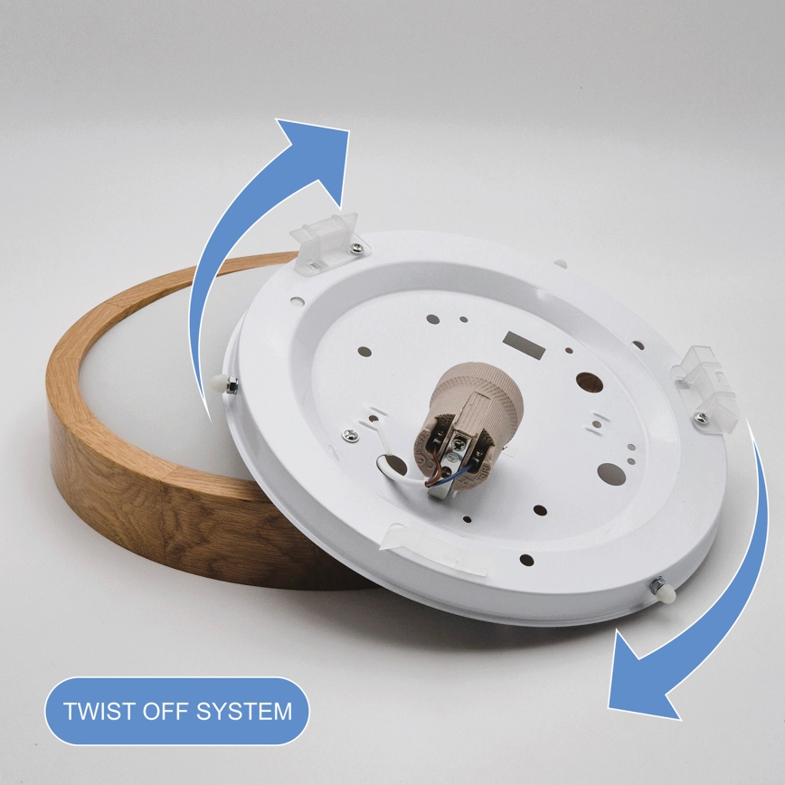 Kattovalaisin OAK SLIM 1xE27/60W/230V tammi ? 27 cm