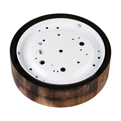 Kattovalaisin OAK SMOKY 1xE27/15W/230V ? 27,5 cm tammi/tummanruskea