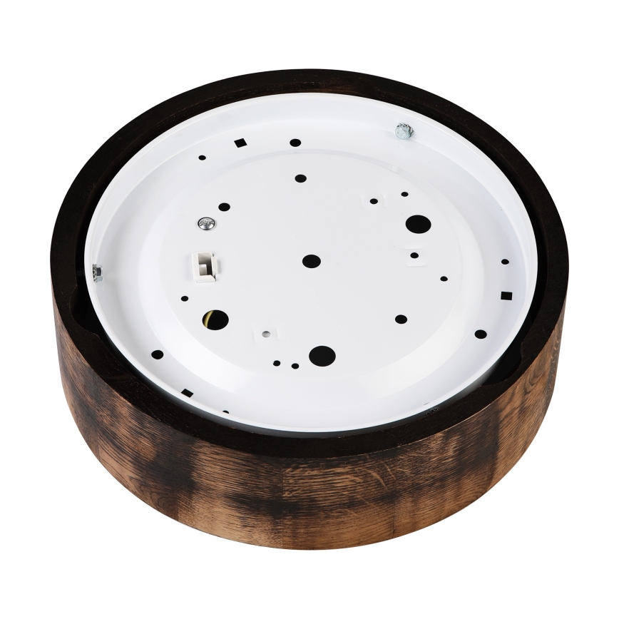 Kattovalaisin OAK SMOKY 1xE27/15W/230V ? 27,5 cm tammi/tummanruskea