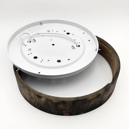 Kattovalaisin OAK SMOKY 2xE27/15W/230V ? 37,5 cm tammi/tummanruskea