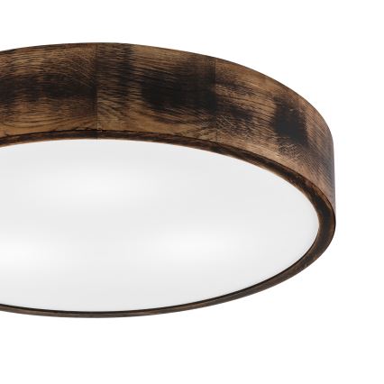 Kattovalaisin OAK SMOKY 3xE27/15W/230V ? 47,5 cm tammi/tummanruskea