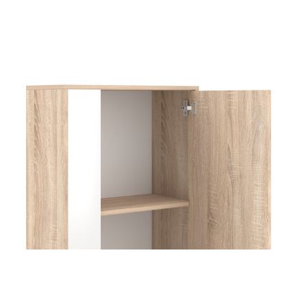 Olohuoneen kalusteseinä BRICK, sonoma-tammi/valkoinen