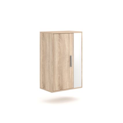 Olohuoneen kalusteseinä BRICK, sonoma-tammi/valkoinen