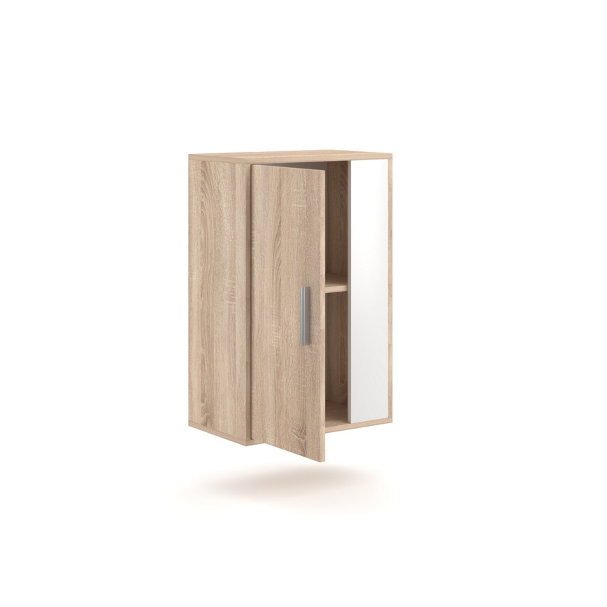 Olohuoneen kalusteseinä BRICK, sonoma-tammi/valkoinen